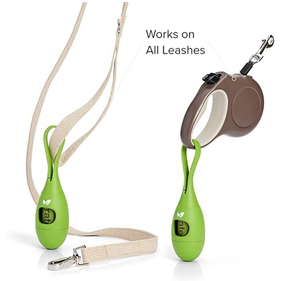 Dog Poop Bag Holder with leash attachment, Dog Poop Bags, Dispenser and … - Picture 3 of 5
